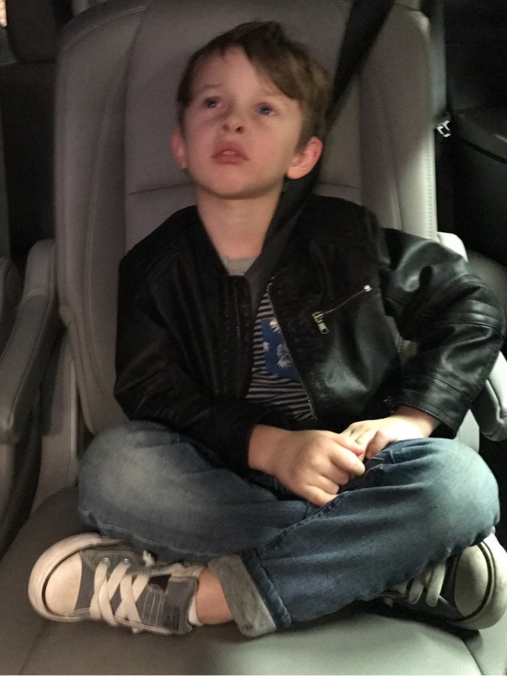 Kids Black Biker Jacket